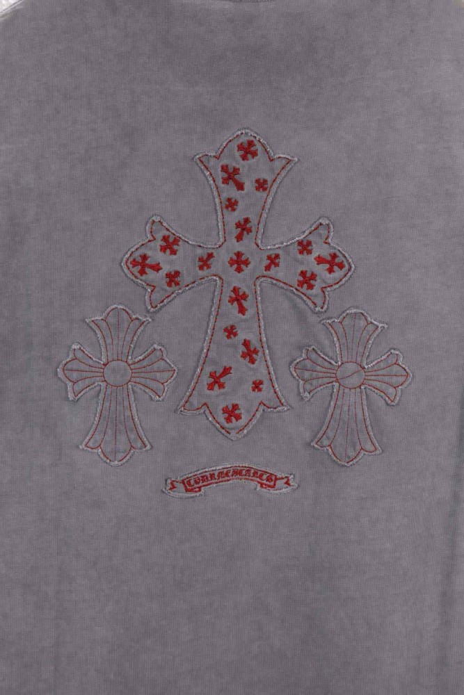 1:1 quality version Small Chest Red Cross Patch Embroidery Vintage Washed  T-shirt 2 colors 29306525