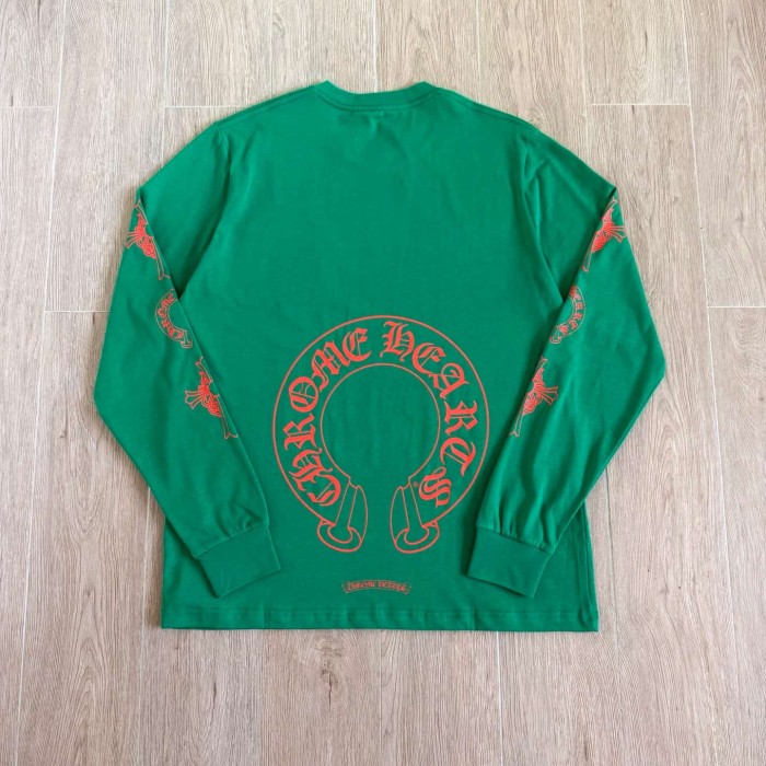 1:1 quality version Orange Triple Element On Both Arms Large Horseshoe Print On Back Long Sleeve T-Shirt 29306223