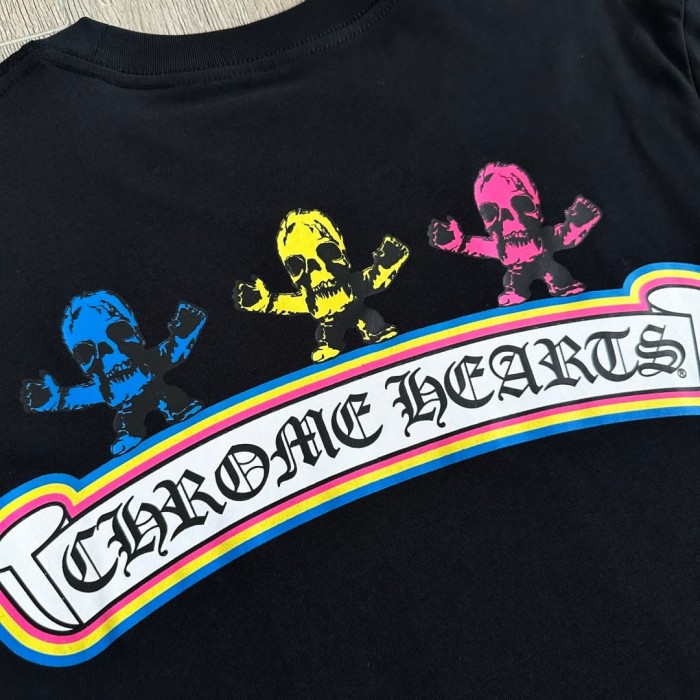 1:1 quality version Rainbow Outline Skull Print Tee 2 colors 29306208