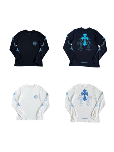 1:1 quality version Blue Triple Element On Both Arms Thirty Cross Print On Back Long Sleeve T-Shirt 2 colors 29306224