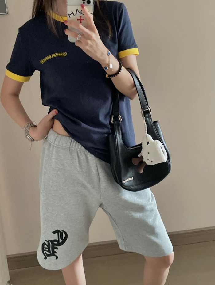 1:1 quality version Letter Patch Embroidery Grey Shorts 29306319