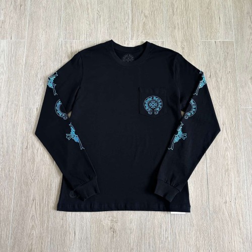 1:1 quality version Blue Triple Element On Both Arms Thirty Cross Print On Back Long Sleeve T-Shirt 2 colors 29306224