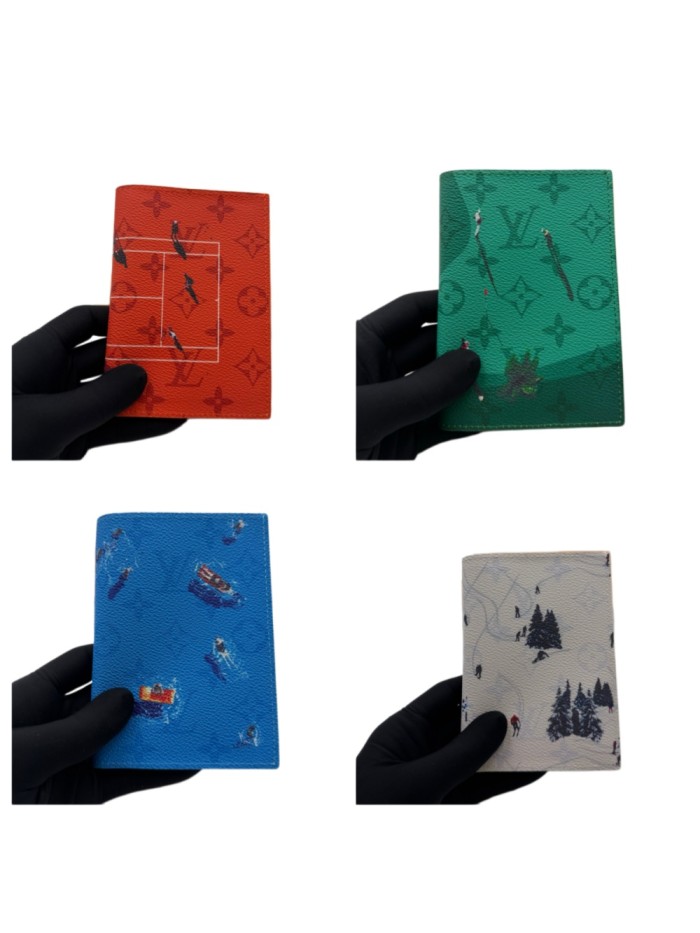 Seasonal Sports Scene Graphic Foldable Passport Case Inner Multi Card Slots Slim Passport Protector 4 colors 29306338