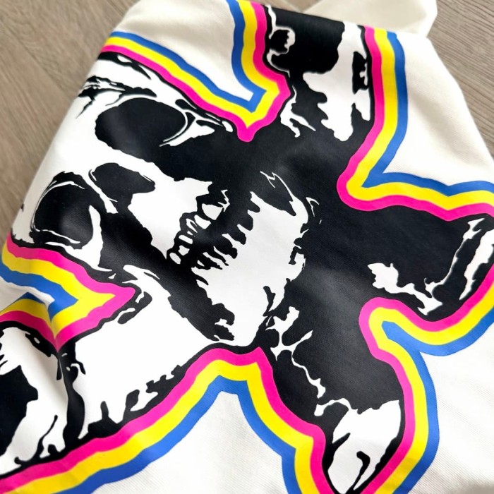 1:1 quality version Rainbow Outline Skull Print Tee 2 colors 29306208