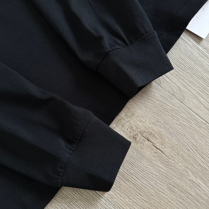 1:1 quality version Sword Vine Stripe Color Block Sanskrit Print Long Sleeve T-Shirt 29306221