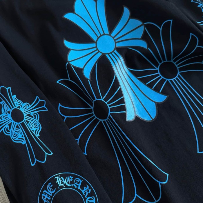 1:1 quality version Blue Triple Element On Both Arms Thirty Cross Print On Back Long Sleeve T-Shirt 2 colors 29306224