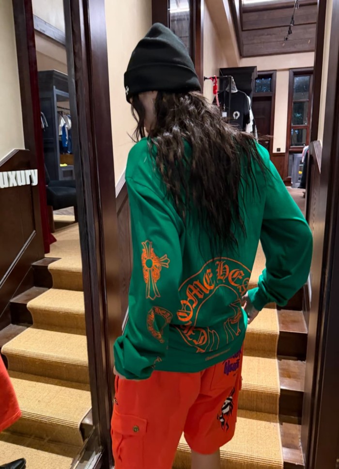 1:1 quality version Orange Triple Element On Both Arms Large Horseshoe Print On Back Long Sleeve T-Shirt 29306223