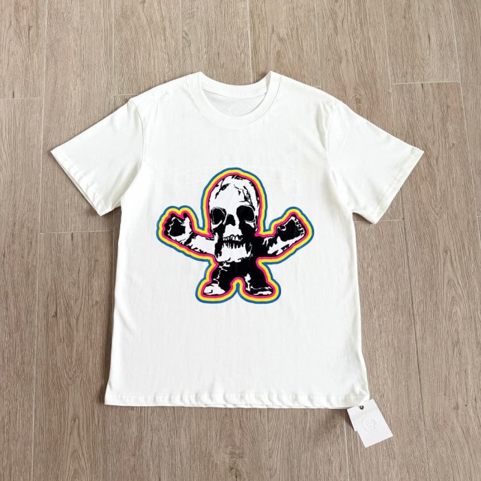 1:1 quality version Rainbow Outline Skull Print Tee 2 colors 29306208
