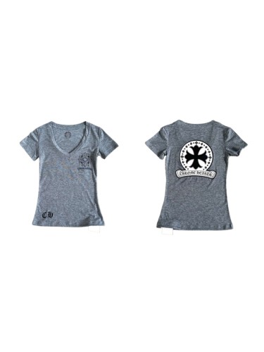 1:1 quality version Round Cross Flower Print On Back V Neck Tee for girls 29306364