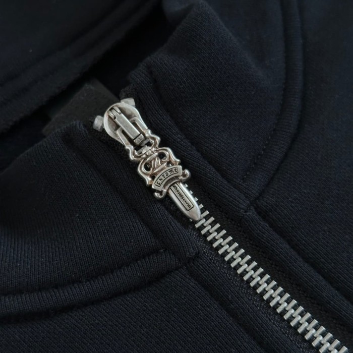 1:1 quality version Triple Cross Leather Patch Half Zip Sweatshirt 29306316