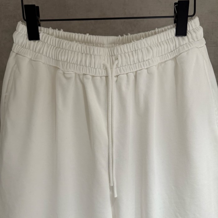 Gothic Streetwear Raw Edge Applique Cross Embroidery Elastic Drawstring Baggy Sweat Shorts 2 colors 29306483
