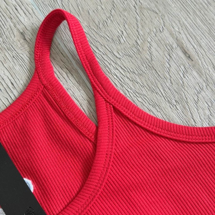 1:1 quality version Cross Flower Embroidery Knit Cami Top 3 colors 29306376