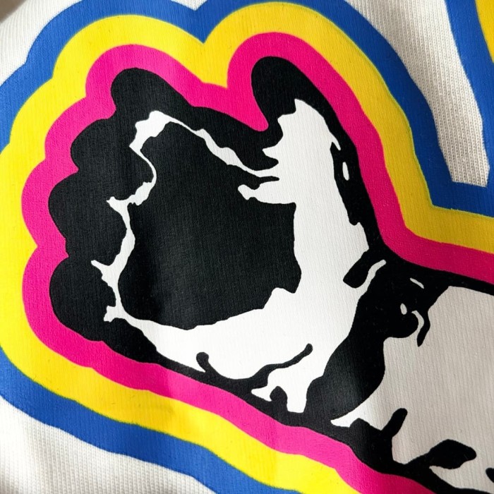 1:1 quality version Rainbow Outline Skull Print Tee 2 colors 29306208