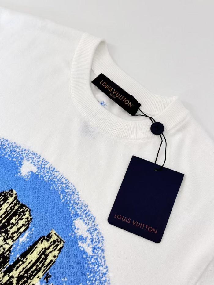 1:1 quality version Crayon Hand Drawn Landscape Print Tee 29306279