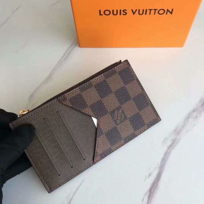 Men Vintage Checkered Card Holder Zipper Coin Pocket Multi Slots Slim Wallet Portable Business Card Case 6 colors 29306268
