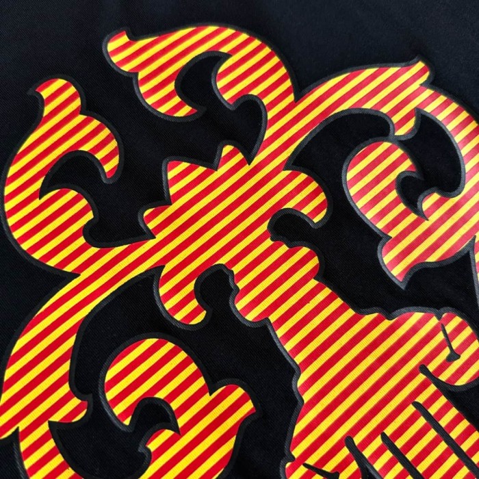 1:1 quality version Sword Vine Stripe Color Block Sanskrit Print Long Sleeve T-Shirt 29306221