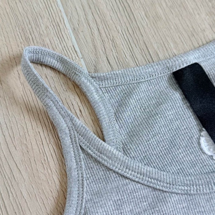 1:1 quality version Cross Flower Embroidery Knit Cami Top 3 colors 29306376