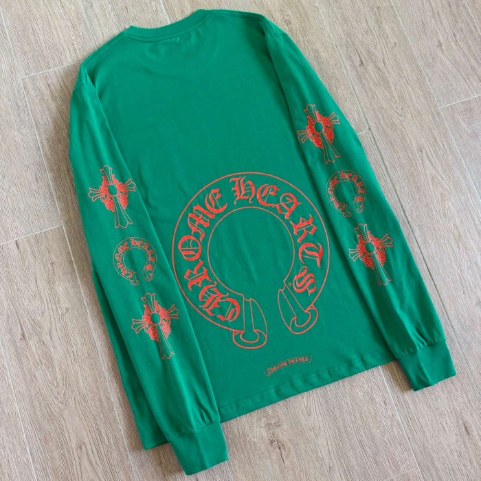 1:1 quality version Orange Triple Element On Both Arms Large Horseshoe Print On Back Long Sleeve T-Shirt 29306223