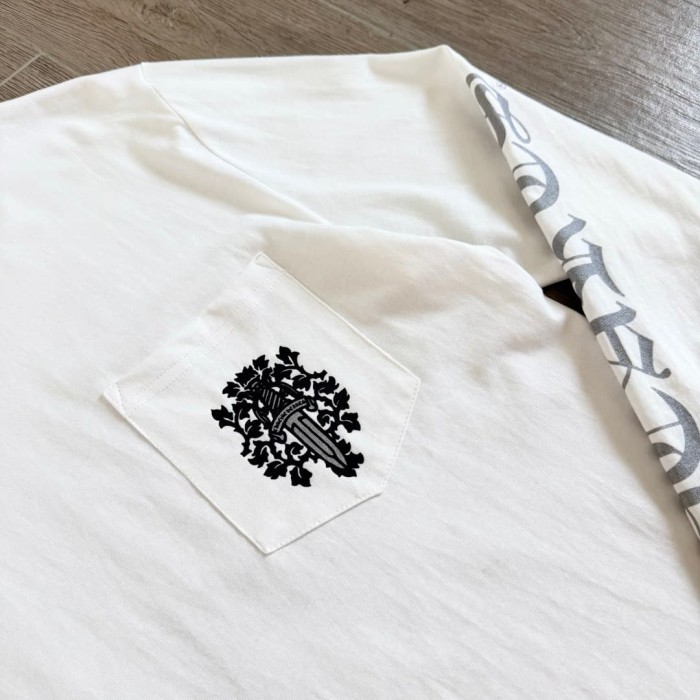 1:1 quality version Sword Vine Sanskrit Silver Foil Glitter Long Sleeve T-Shirt 2 colors 29306219