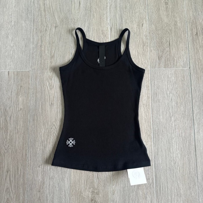 1:1 quality version Cross Flower Embroidery Knit Cami Top 3 colors 29306376