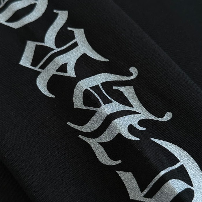 1:1 quality version Sword Vine Sanskrit Silver Foil Glitter Long Sleeve T-Shirt 2 colors 29306219