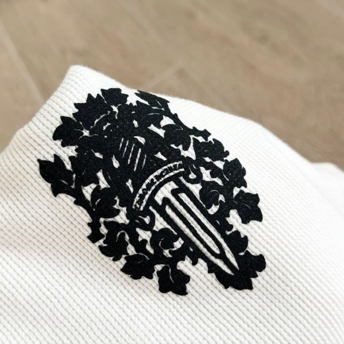 1:1 quality version Sword Vine Waffle Print Long Sleeve T-Shirt 2 colors 29306220