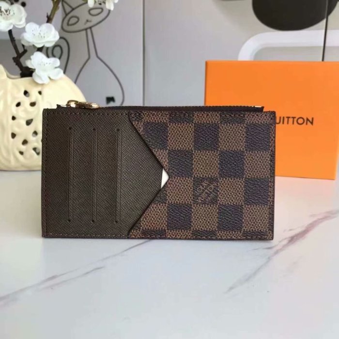 Men Vintage Checkered Card Holder Zipper Coin Pocket Multi Slots Slim Wallet Portable Business Card Case 6 colors 29306268