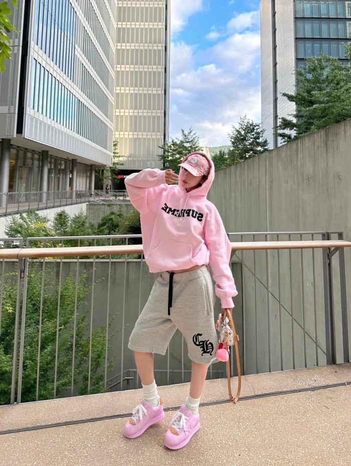 1:1 quality version Letter Patch Embroidery Grey Shorts 29306319