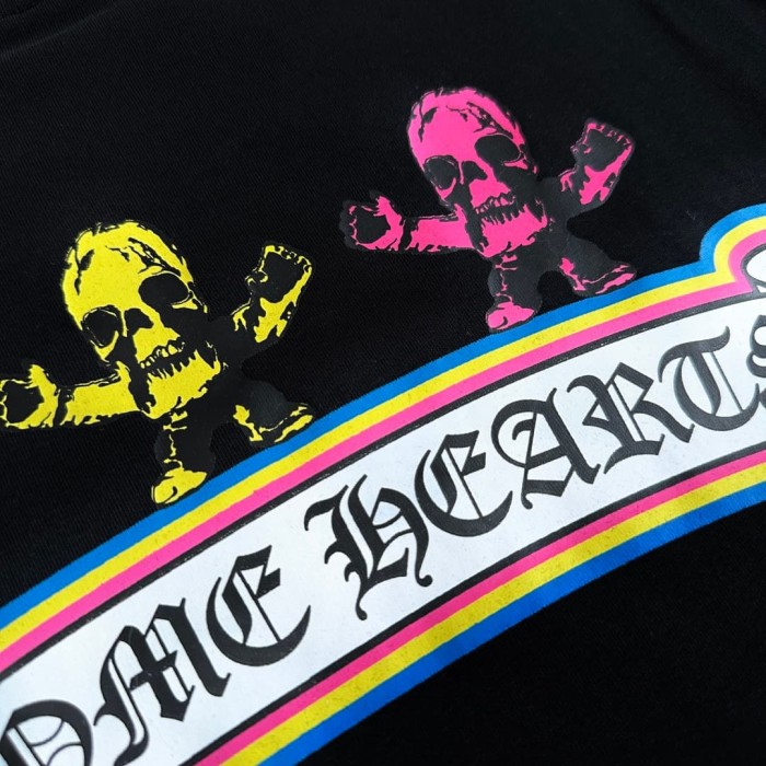 1:1 quality version Rainbow Outline Skull Print Tee 2 colors 29306208