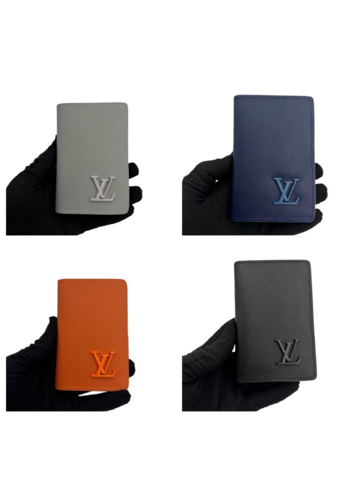 Contrast Logo Metal Decor Passport Holder Multi Slot Travel ID Card & Credit Card Document Wallet 4 colors 29306306