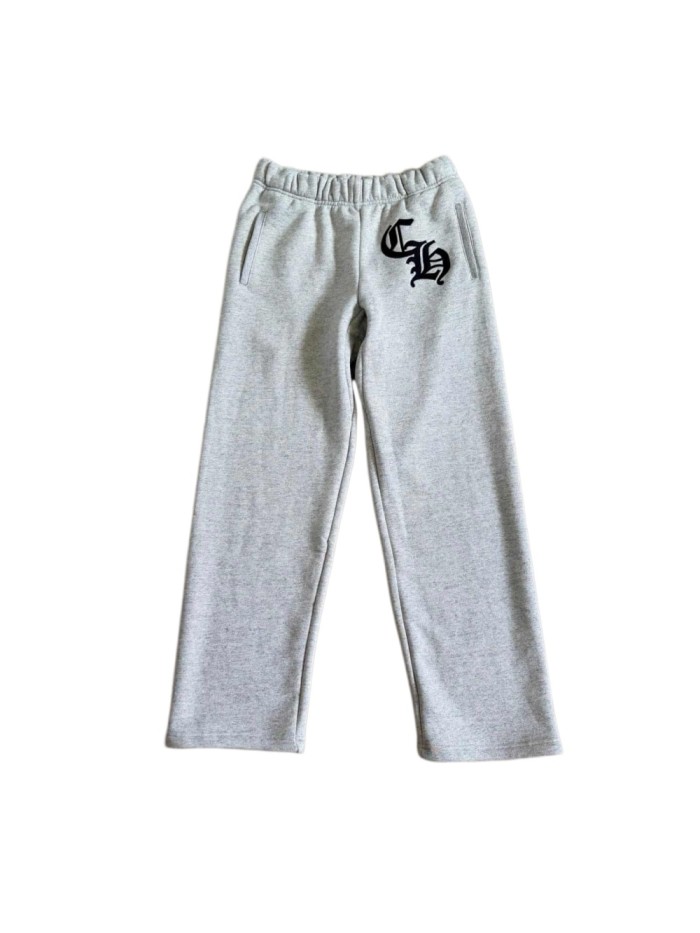 1:1 quality version Letter Patch Embroidery Grey Pants 29306318