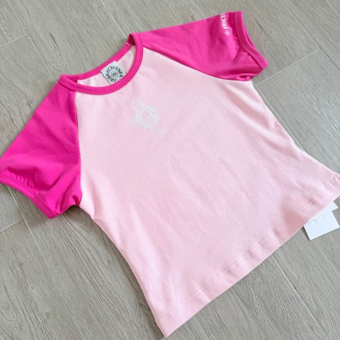 1:1 quality version Chest Cross Raglan Sleeve Sweet Hot Girl Group Style Print Tee 29306359