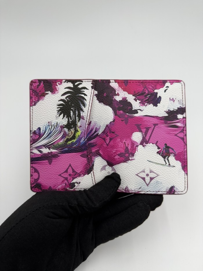 Tropical Floral Surf Print Passport Holder Artist Pattern PU Leather ID Card Document Wallet 12 colors 29306297