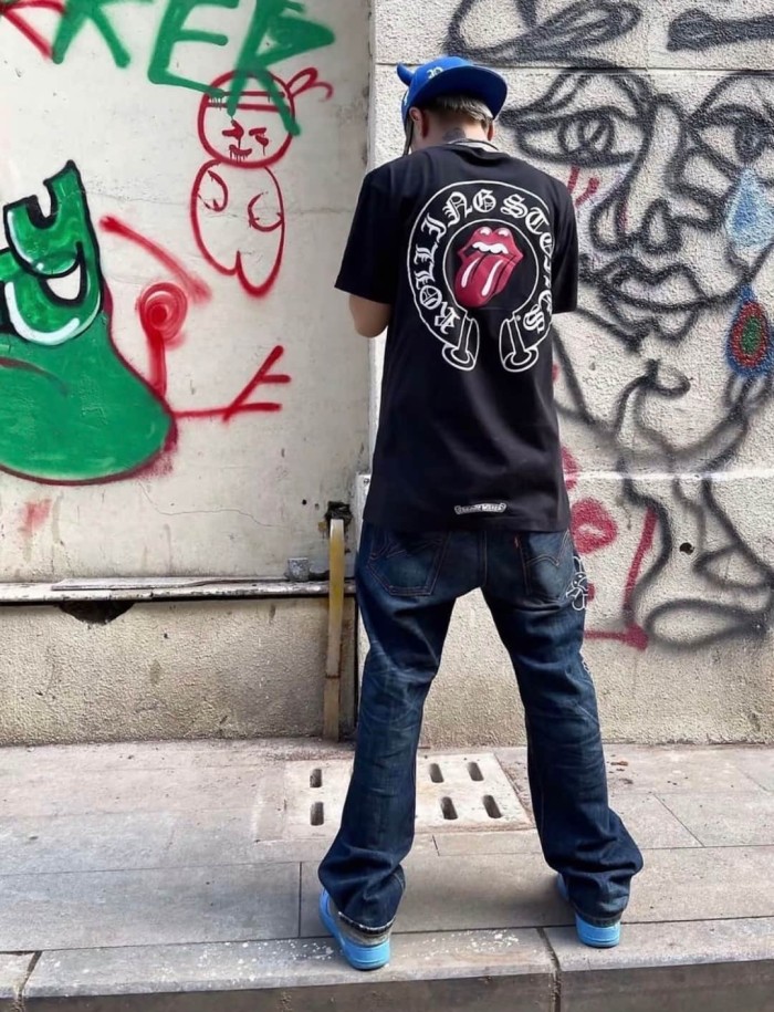 1:1 quality version Rolling Stones Collab Red Big Tongue Print Tee 29306215