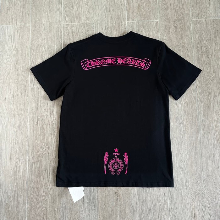 1:1 quality version Fluorescent Pink Skull Print Tee 2 colors 29306212
