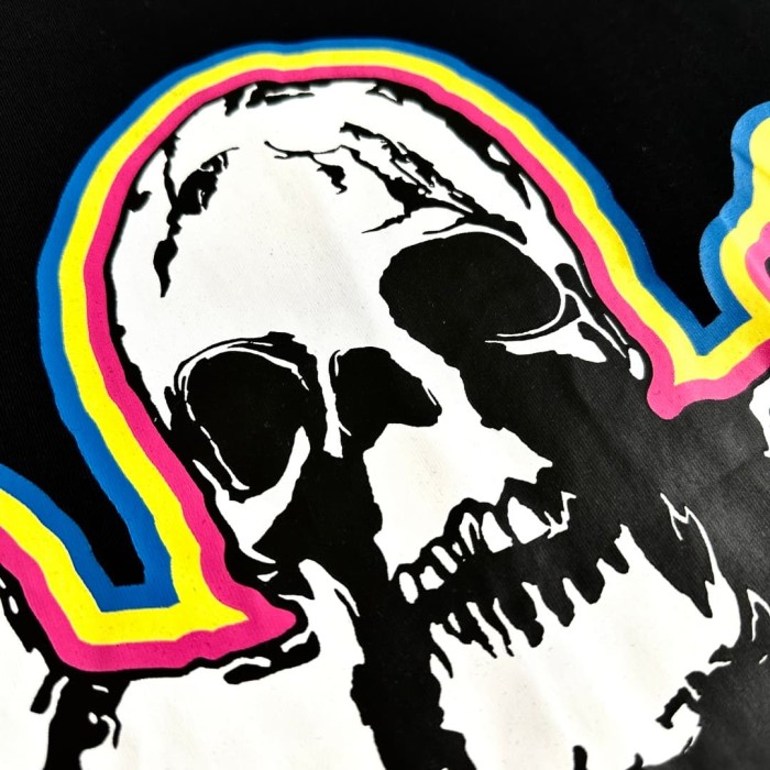 1:1 quality version Rainbow Outline Skull Print Tee 2 colors 29306208