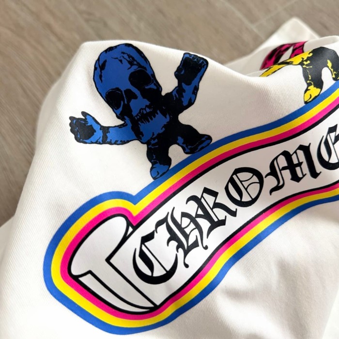 1:1 quality version Rainbow Outline Skull Print Tee 2 colors 29306208