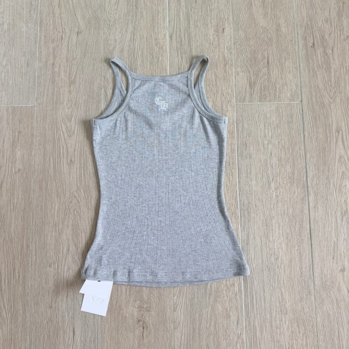 1:1 quality version Cross Flower Embroidery Knit Cami Top 3 colors 29306376