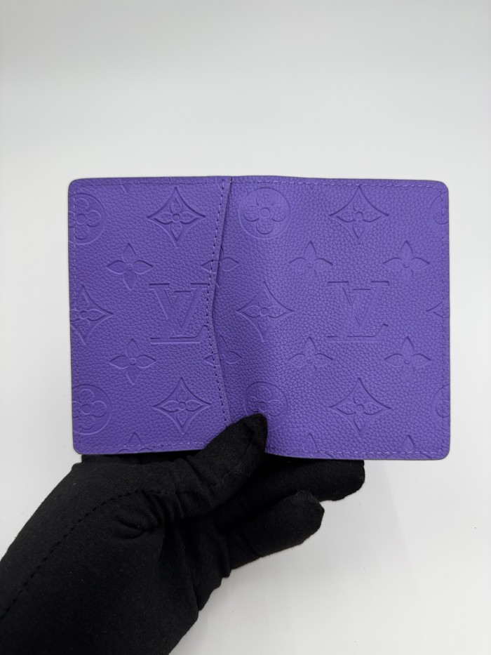 Solid Color Embossed Monogram Passport Holder Multi Slot Travel ID Card Document Wallet 5 colors 29306302