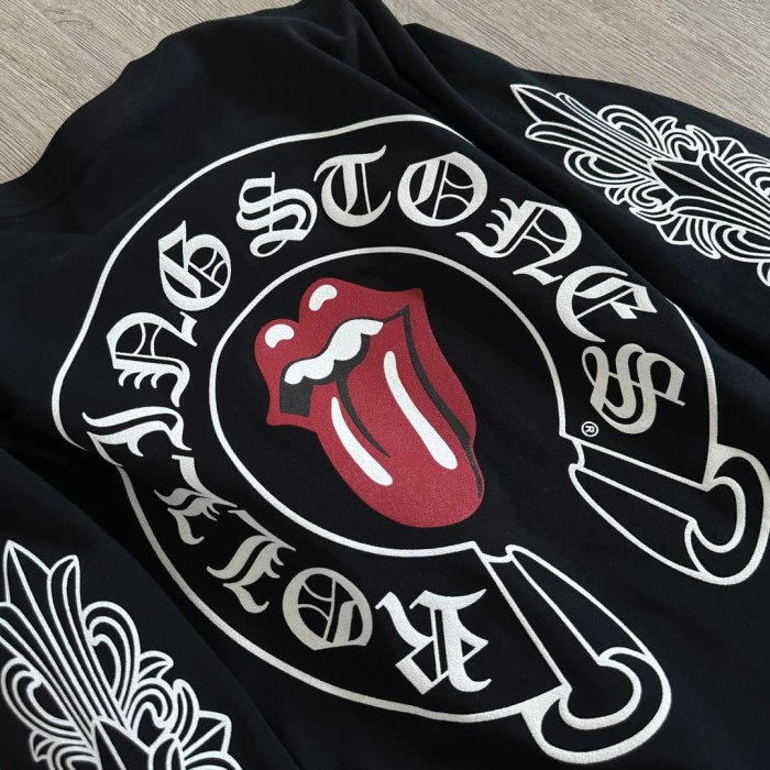 1:1 quality version Rolling Stones Collab Red Big Tongue Print Long Sleeve T-Shirt 29306216