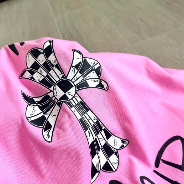 1:1 quality version Cross Football Graffiti Pink Print Tee 29306210
