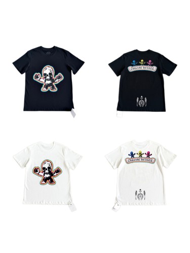 1:1 quality version Rainbow Outline Skull Print Tee 2 colors 29306208