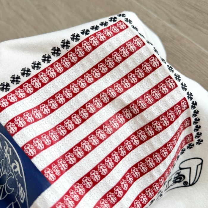 1:1 quality version Horseshoe USA Flag Neck Print Tee 2 colors for girls 29306369