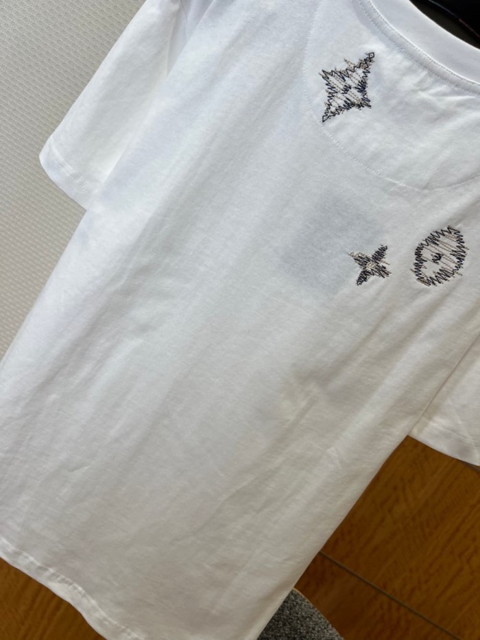 1:1 quality version Silver Dot Logo Embroidered Tee 2 colors 29306993