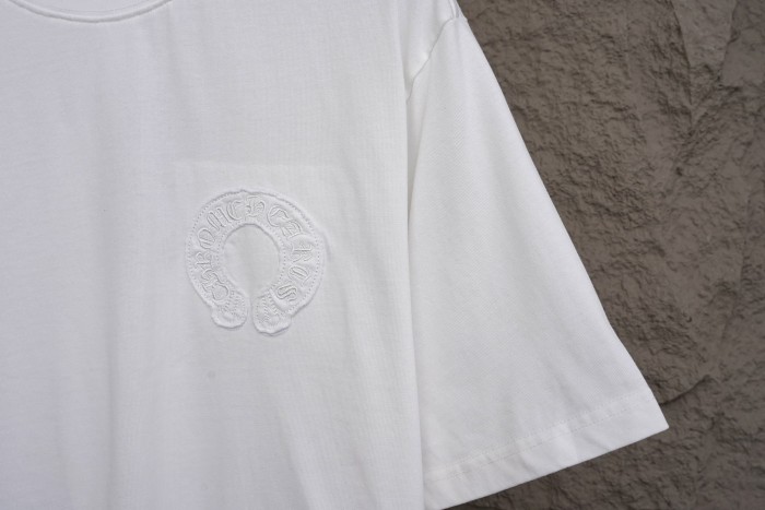 1:1 quality version Front Mini Horseshoe Logo Back Big Circular Horseshoe Ring Cross Embossed Print T-shirt 2 colors 29306904