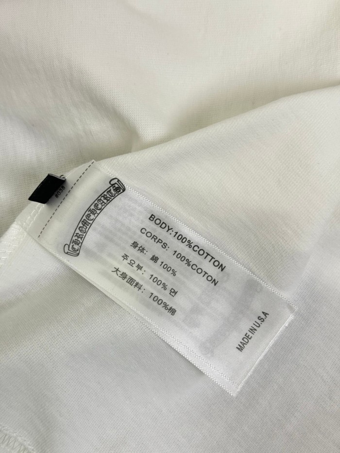 1:1 quality version  Front Small Red Scroll Letter Back Cross Pattern Gothic Script Embroidery T-shirt 2 colors 29306863