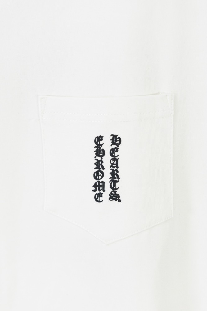 1:1 quality version Front Chest Pocket Gothic Script Logo Back Big Ornate Cross Print T-shirt 2 colors 29306865