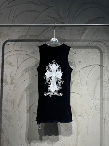 1:1 quality version Gothic Letter Print Back Intricate Floral Cross Banner Print Slim Tank Dress 29306944