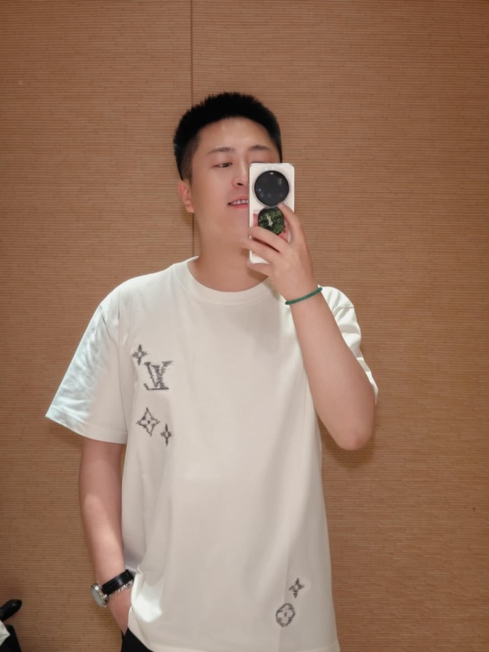 1:1 quality version Silver Dot Logo Embroidered Tee 2 colors 29306993