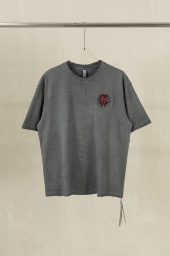 1:1 quality version Front Chest Round Cross Logo Patch Back Dagger Ornament Totem Embroidery Washed  T-shirt 2 colors 29306868